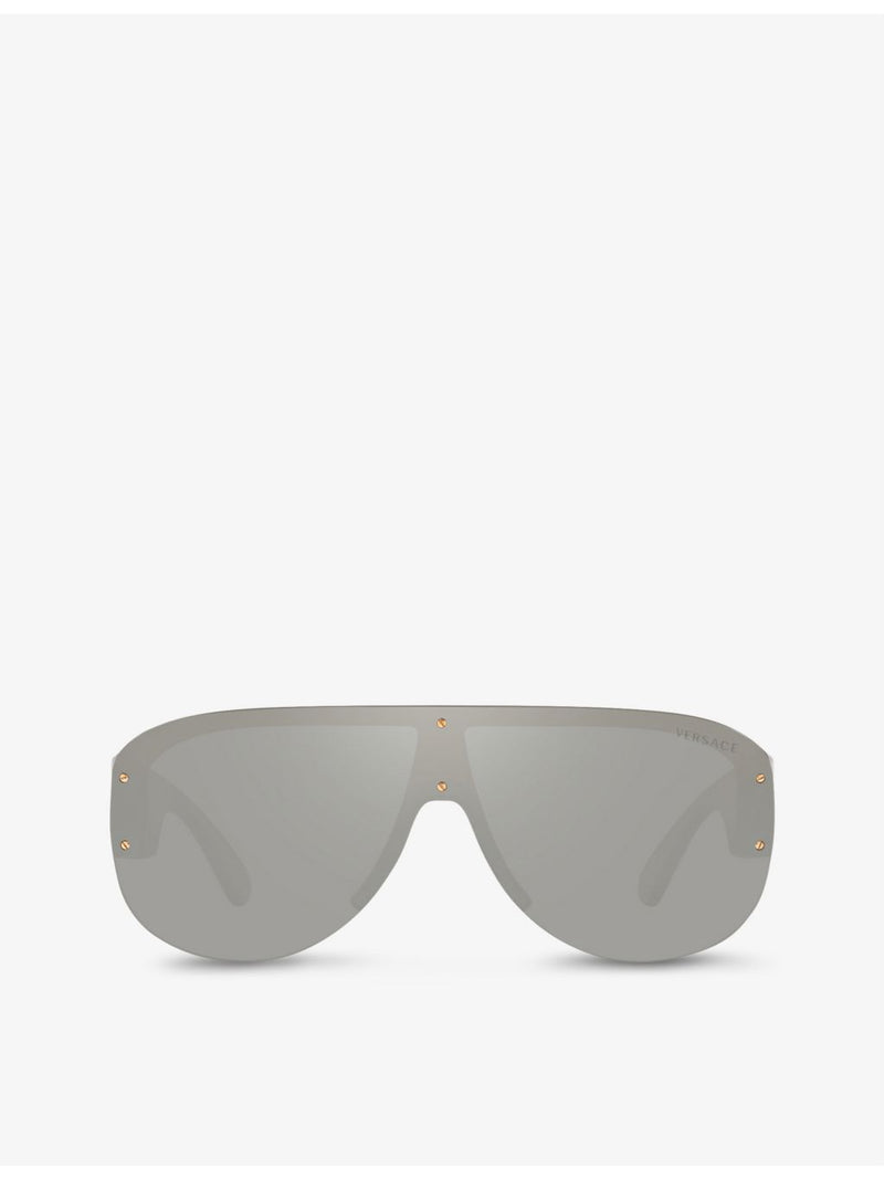 Versace round-frame acetate sunglasses with 48mm lens width, imported from the UK