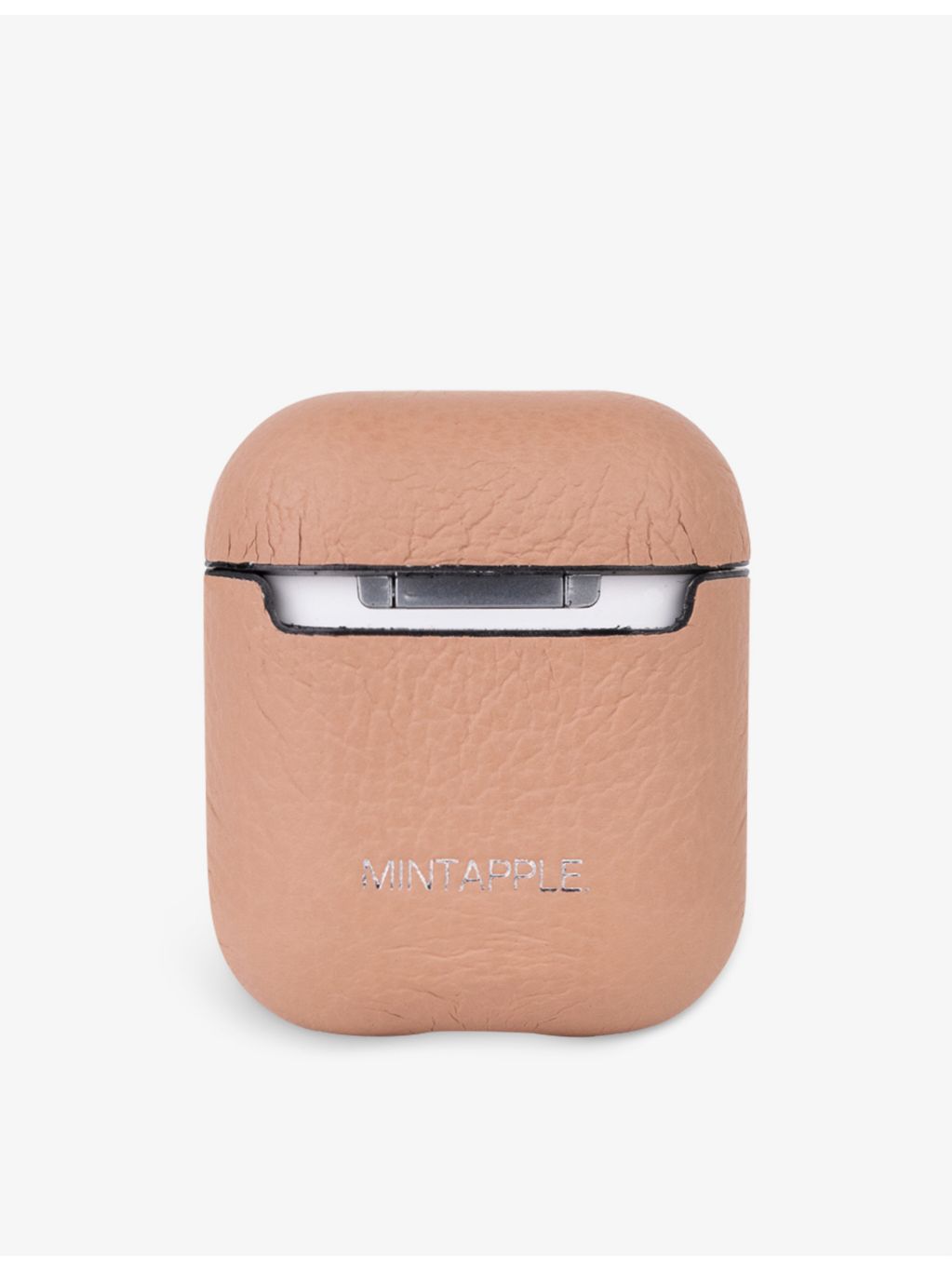 MINTAPPLE logo-embossed leather AirPod case, imported from the UK