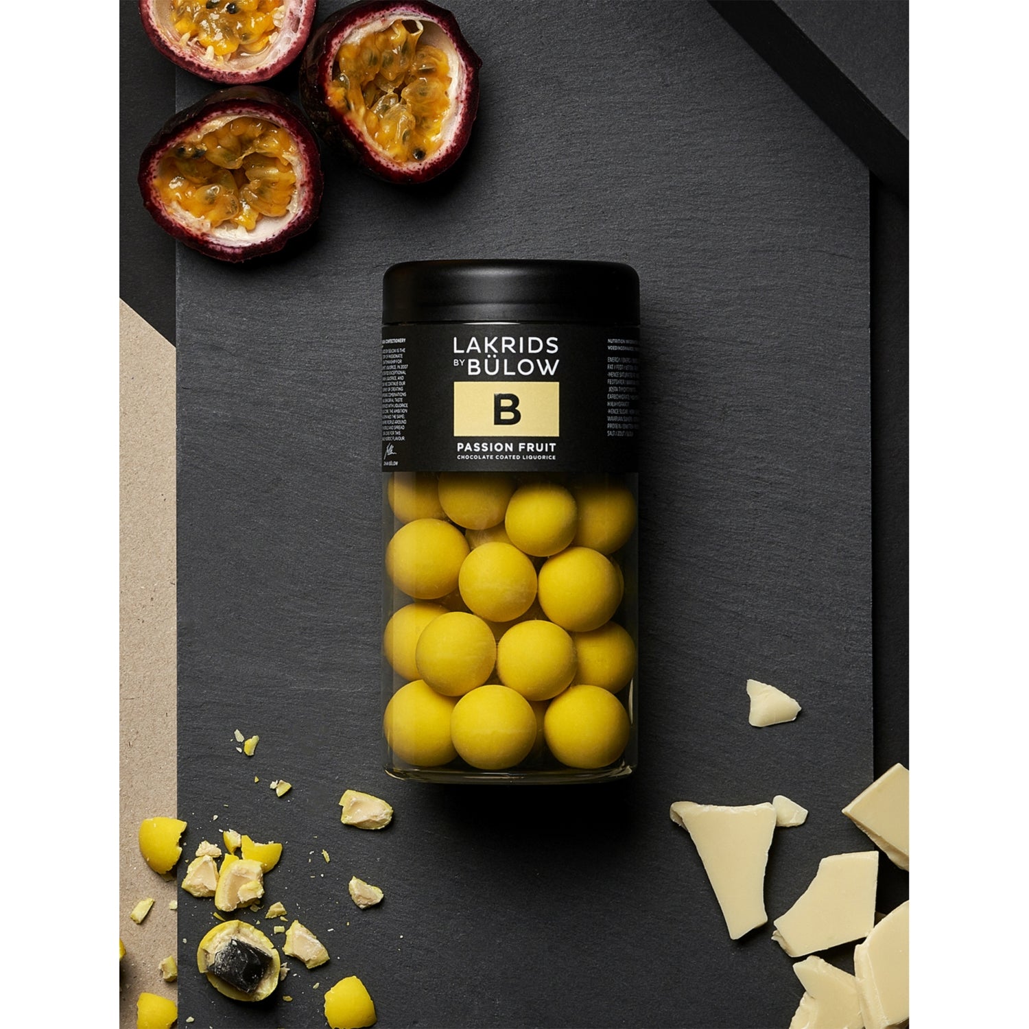 Lakrids by Bülow white chocolate and passionfruit liquorice 295g, UK version