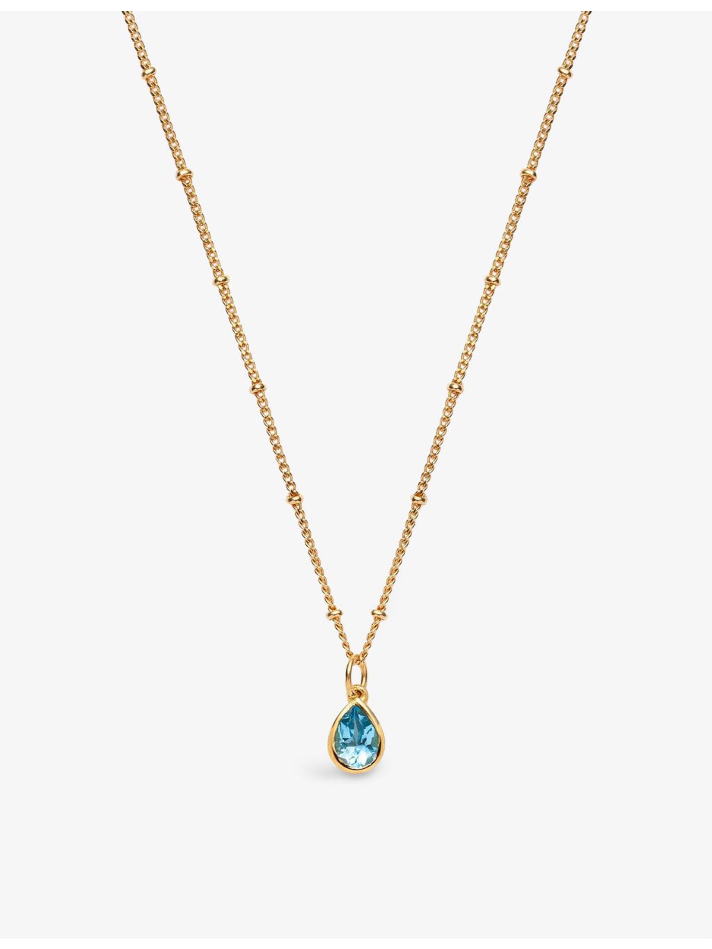 With Love Darling gold-plated silver zircon pendant necklace (British brand)