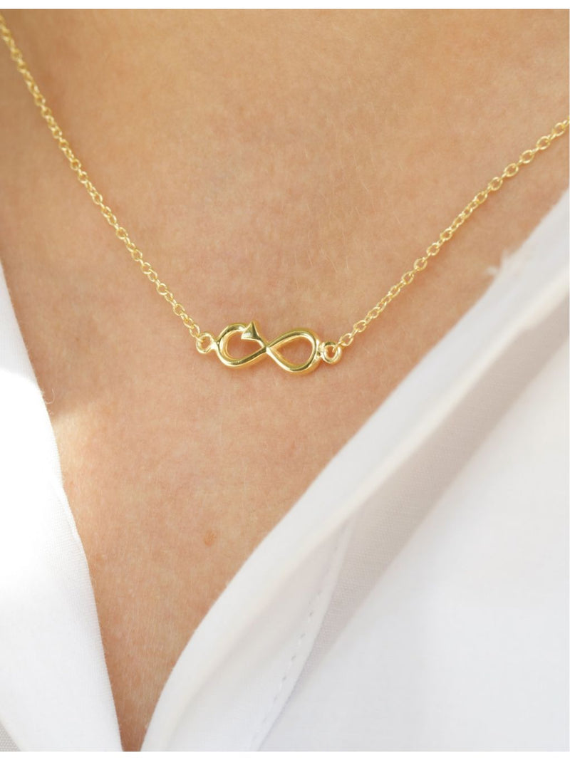 With Love Darling Infinity necklace 14ct gold-plated vermeil, imported from the UK