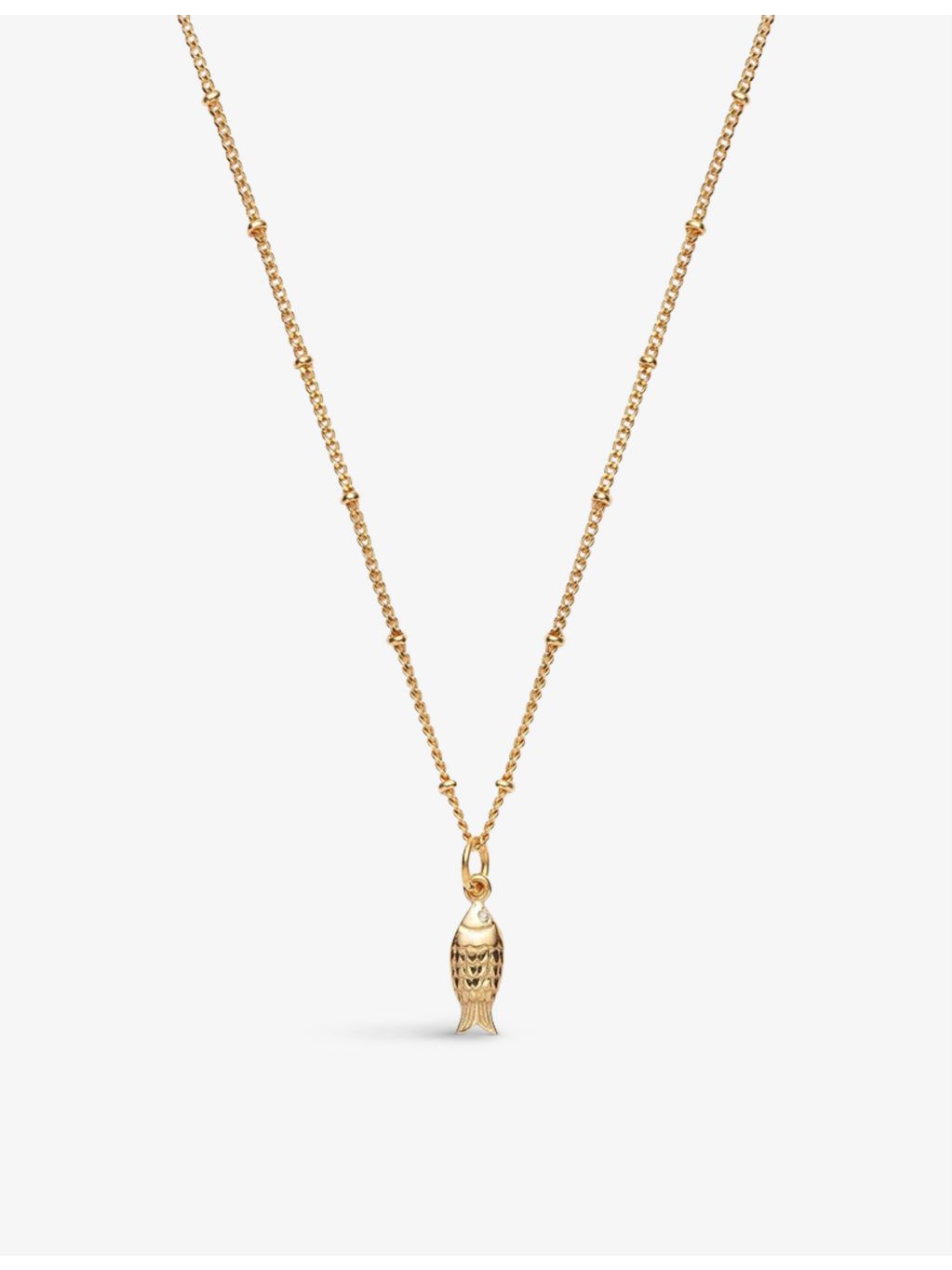 With Love Darling fish necklace 14ct gold plated sterling silver (British brand)