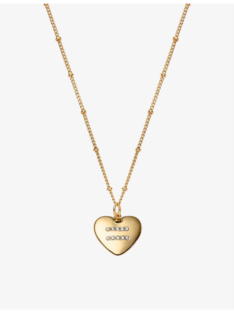 With Love Darling Equality Heart pendant necklace 55cm (British brand)