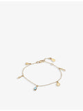 La Maison Couture planet charm bracelet 14ct gold-plated - British product