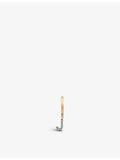 Selda J initial 14ct rose gold huggie earring, imported from the UK