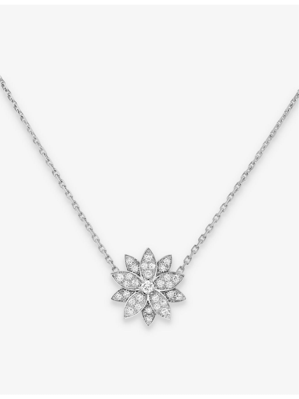 Van Cleef & Arpels small Lotus diamond pendant, imported from the UK