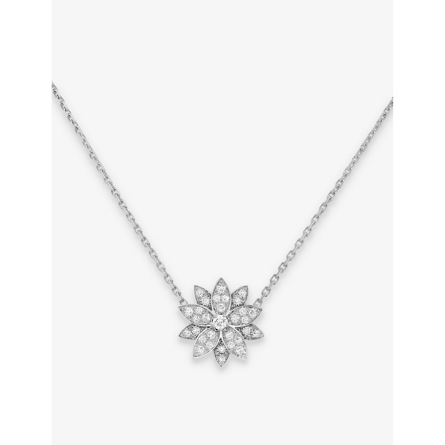 Van Cleef & Arpels small Lotus diamond pendant, imported from the UK