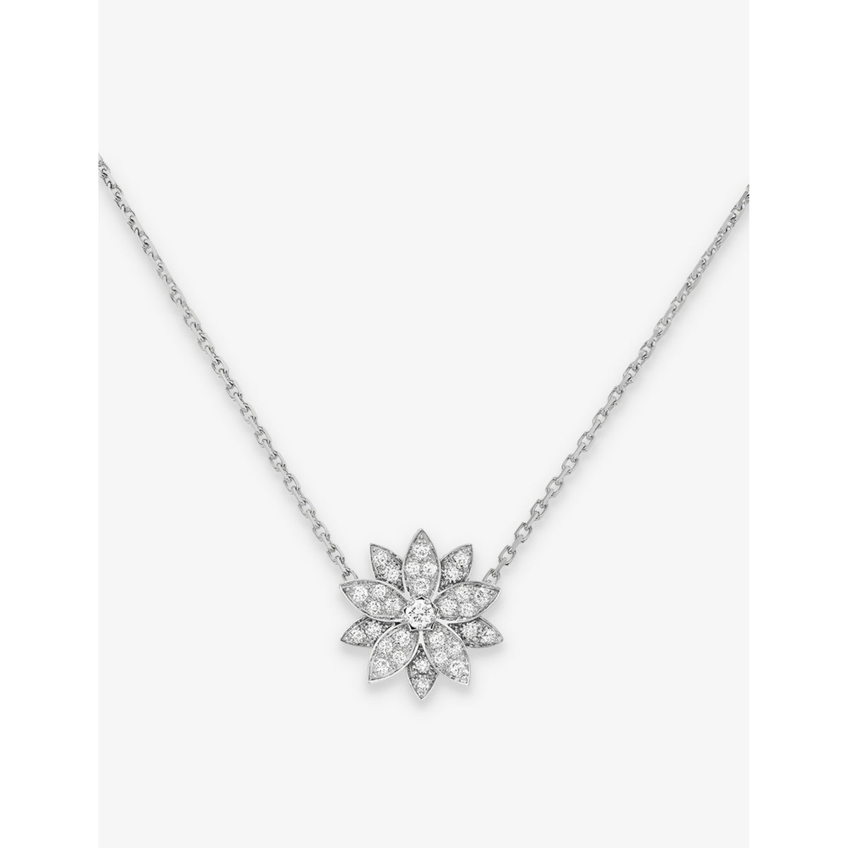 Van Cleef & Arpels small Lotus diamond pendant, imported from the UK
