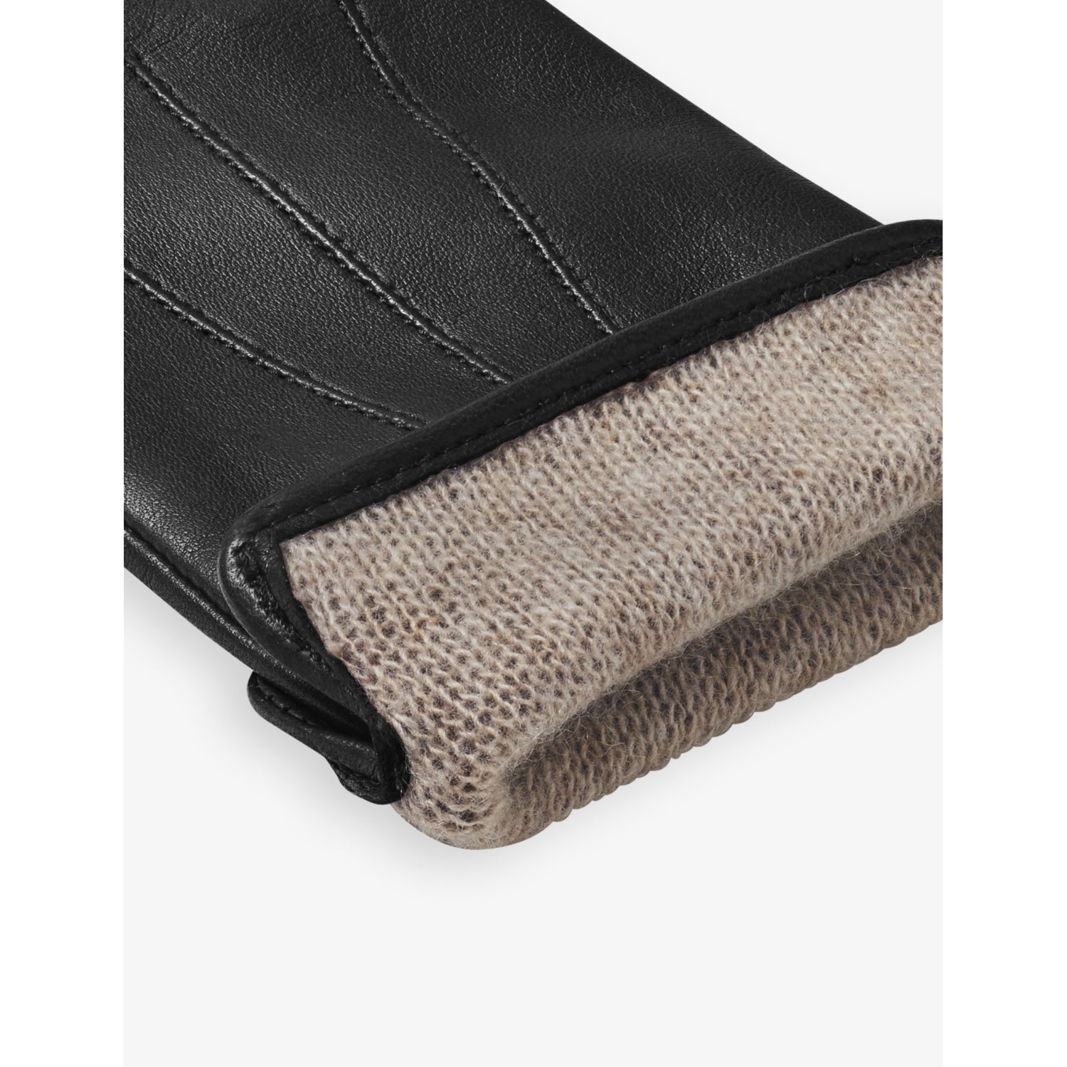 Aspinal of London stitch-embellished cashmere and leather gloves, small size - British product