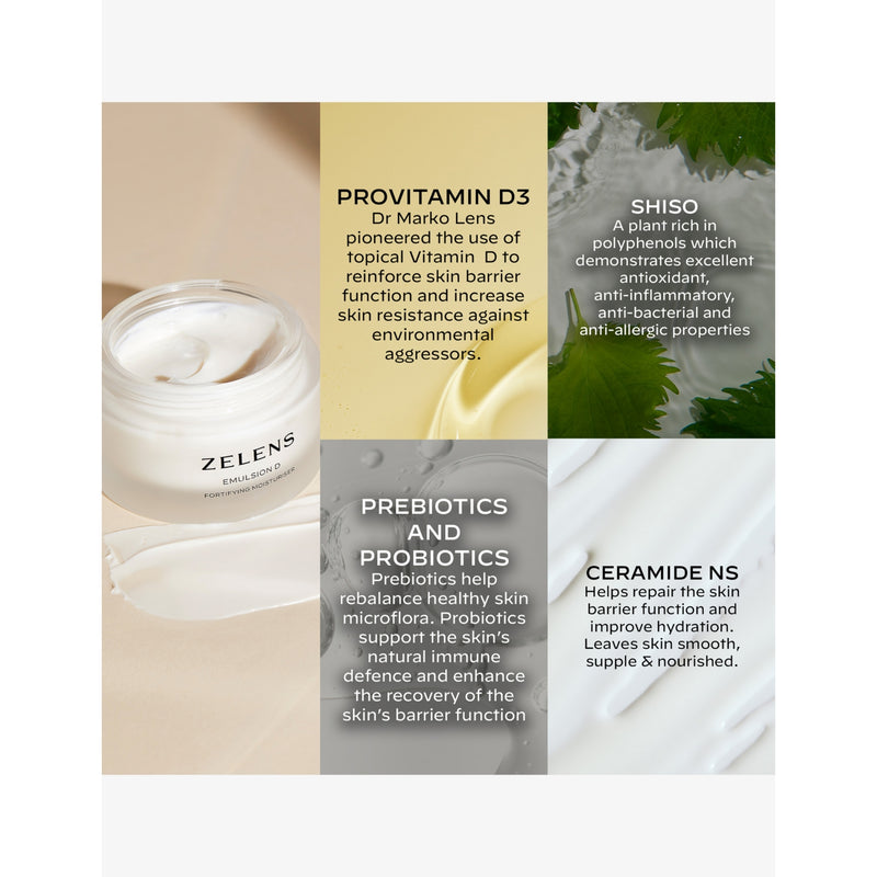 Zelens Emulsion D Fortifying moisturiser 50ml, imported from the UK