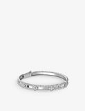 Van Cleef & Arpels Perlée Sweet Clovers Rhodium-Plated 18ct White Gold and Round Diamonds Medium Motif Bracelet