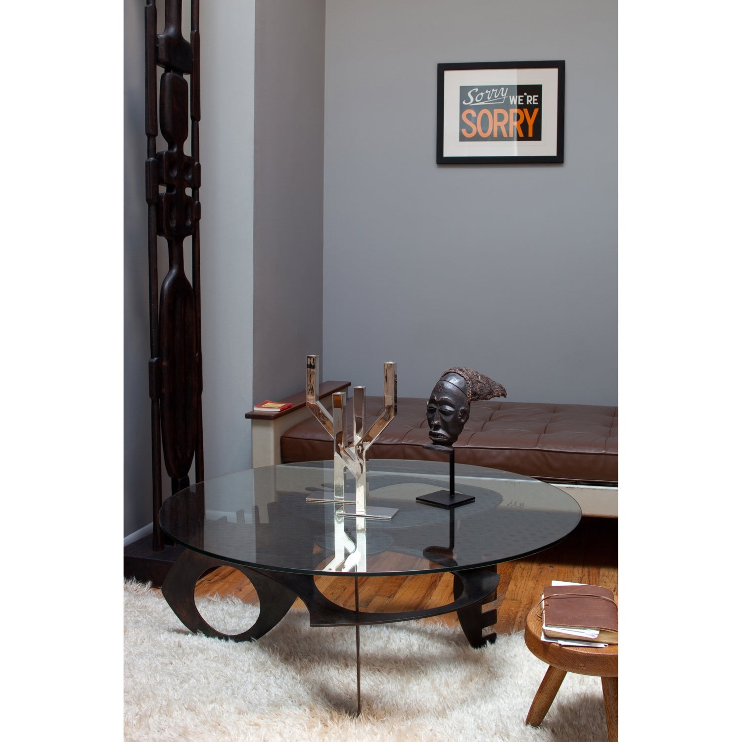 Christofle two-holder stainless-steel candelabra 41cm - British product