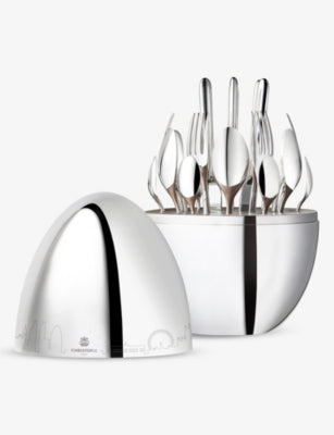 Christofle Mood London silver-plated cutlery set of 24, UK version