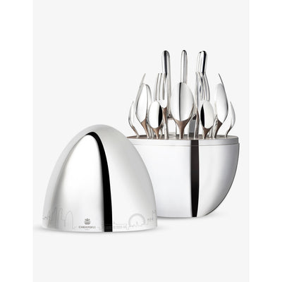 selfridges Christofle Mood London Silver-Plated Stainless-Steel Cutlery Set of 24- Buy online at McGrocer