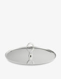 Christofle polished stainless steel cocktail plate 27cm, imported from the UK
