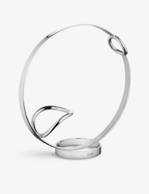 Christofle Andrée Putman Vertigo silver-plated wine bottle holder 23.5cm (British brand)