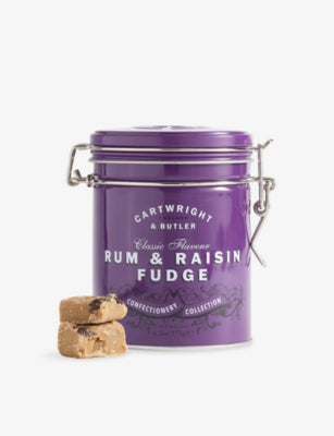Cartwright & Butler rum and raisin fudge 175g, imported from the UK