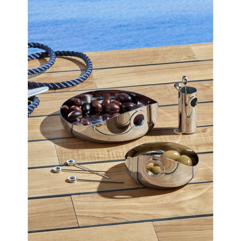 Christofle stainless steel bowl 6cm with eyelet detail - British product