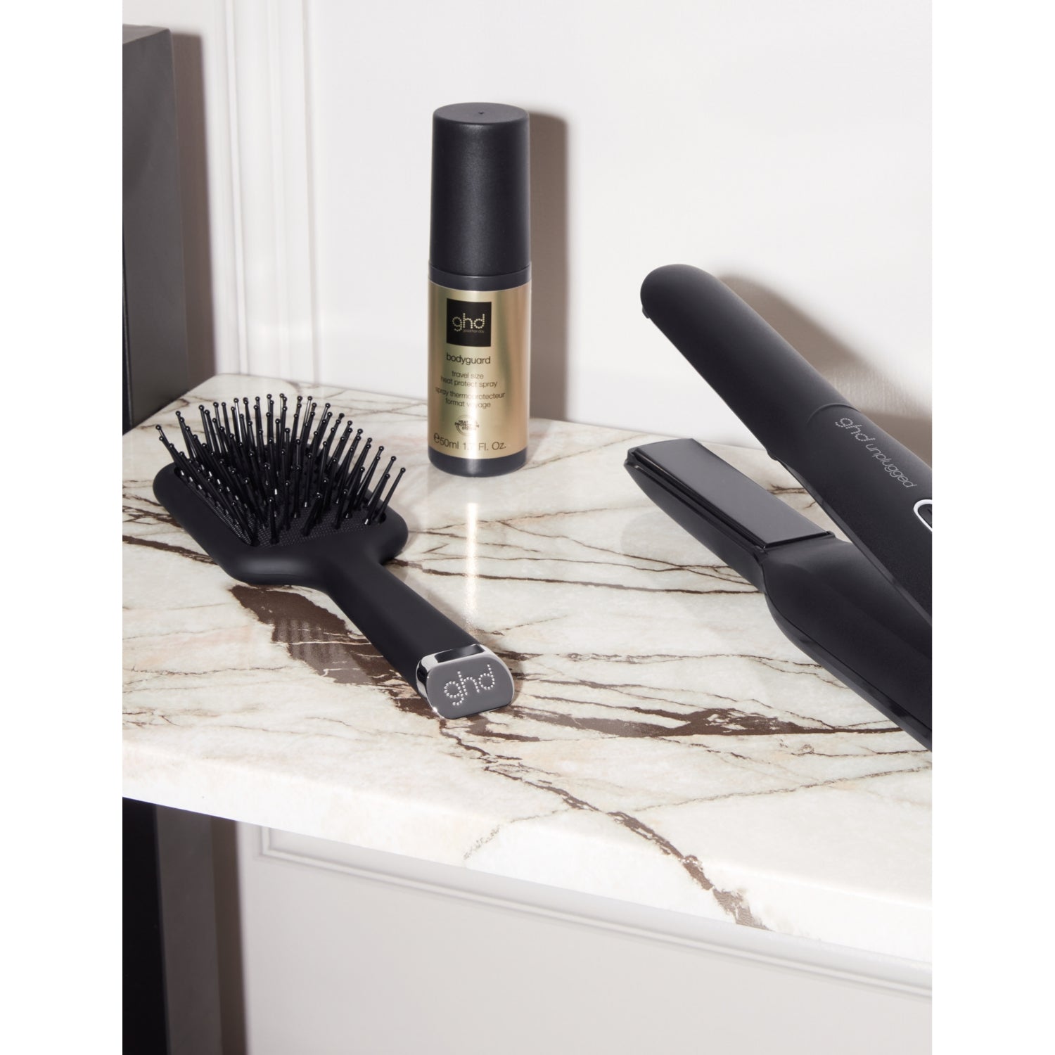 GHD mini paddle brush limited edition travel size (British brand)
