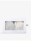 White Company lavender bags set of two heart-embroidered wool cotton (British brand)