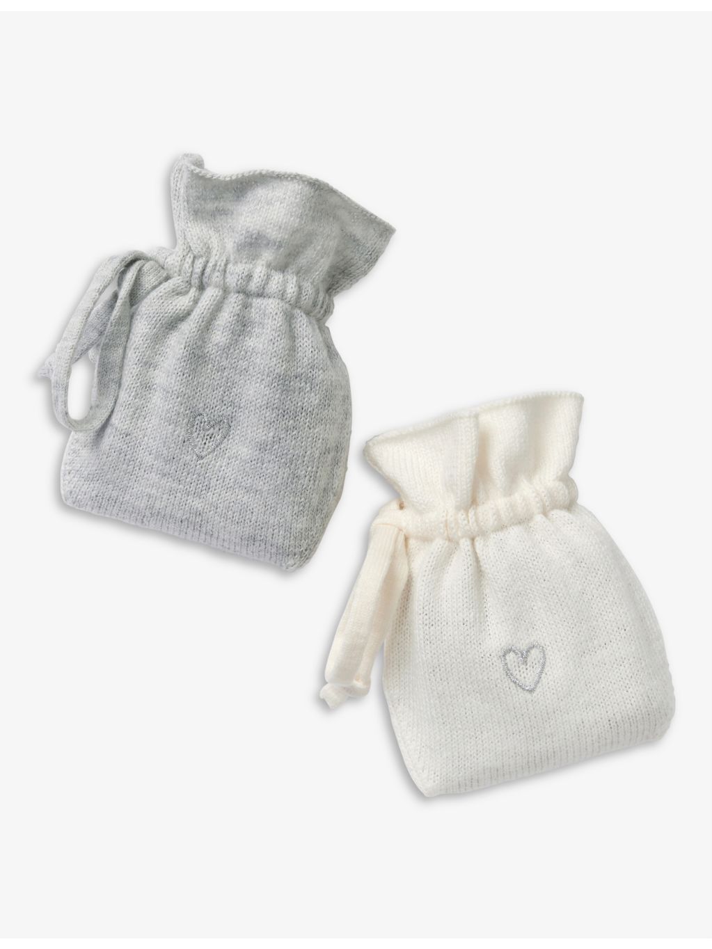 White Company lavender bags set of two heart-embroidered wool cotton (British brand)