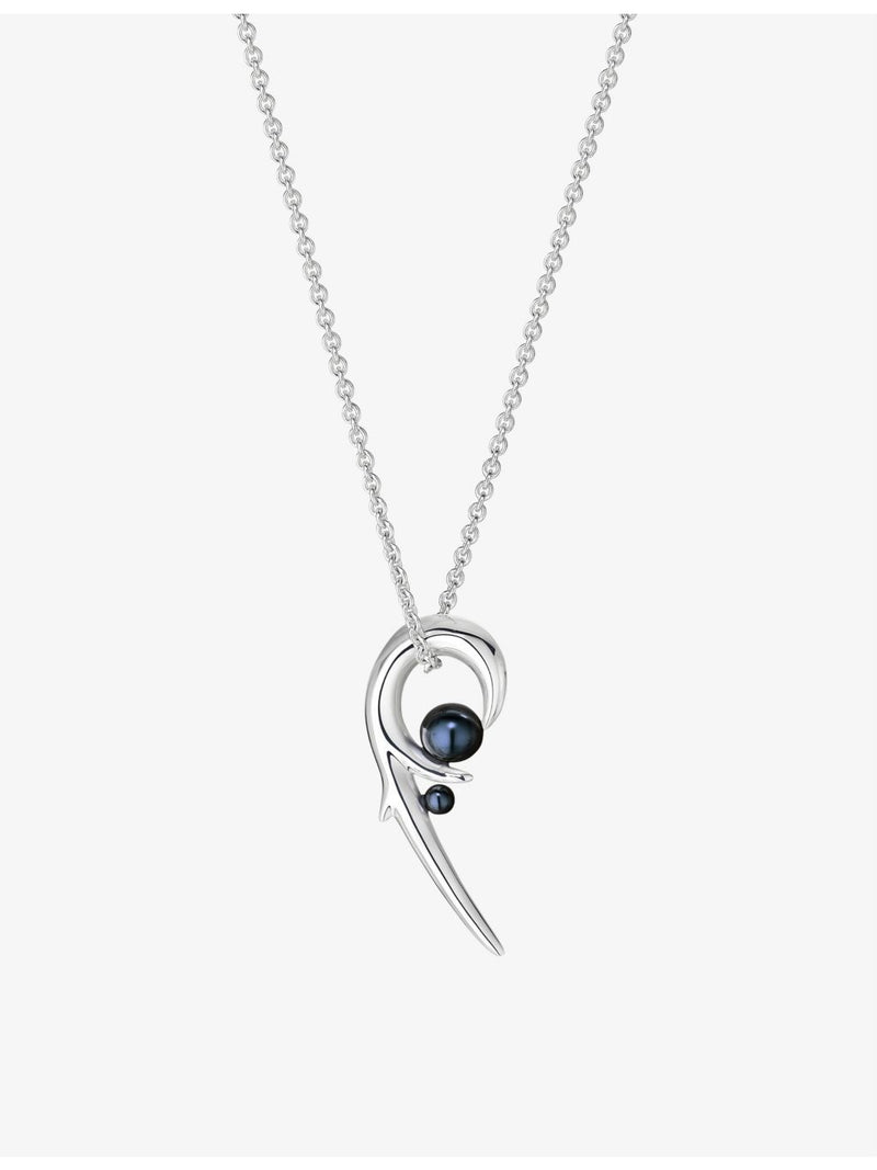Shaun Leane sterling silver pearl necklace with black pearls (British brand)