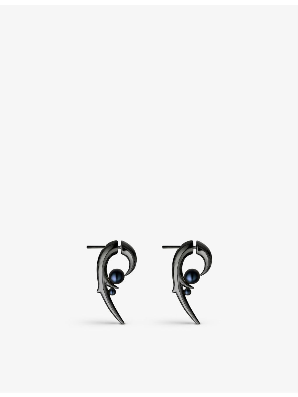 Shaun Leane rhodium-plated sterling silver pearl earrings, UK version