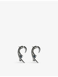 Shaun Leane large rhodium-plated silver pearl earrings (British brand)