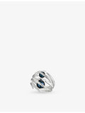 Shaun Leane double hooked black pearl ring 2cm (British brand)