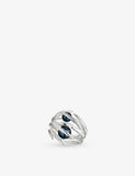 Shaun Leane Double Hooked Black-Pearl Sterling-Silver Ring Width 2cm