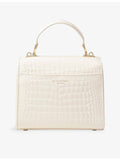 Aspinal of London Mayfair medium croc-embossed leather top-handle bag (British brand)