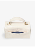 Aspinal of London Mayfair medium croc-embossed leather top-handle bag (British brand)