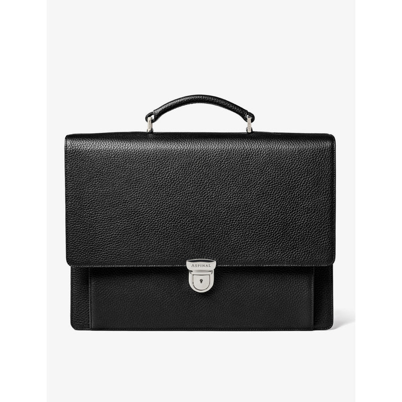 Aspinal of London pebbled leather messenger bag, UK version