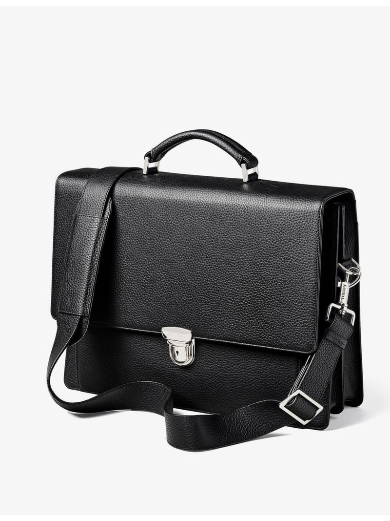 Aspinal of London pebbled leather messenger bag, UK version