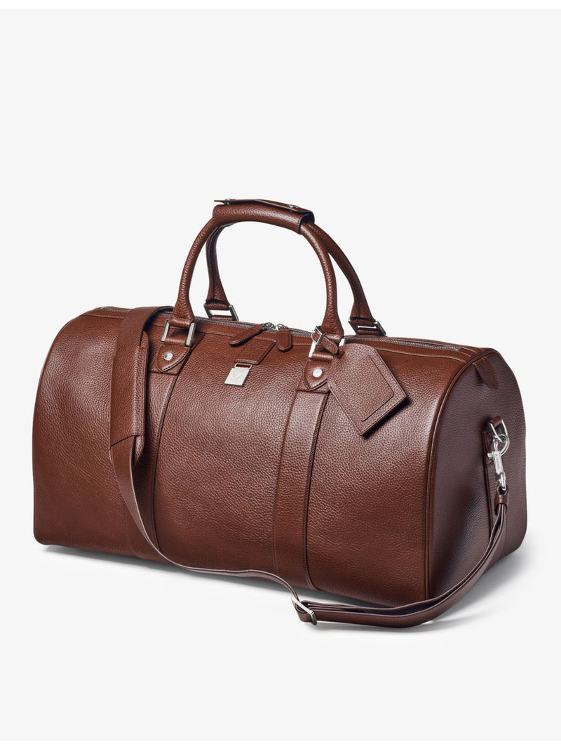 Aspinal of London Boston grained-leather duffle bag, UK version