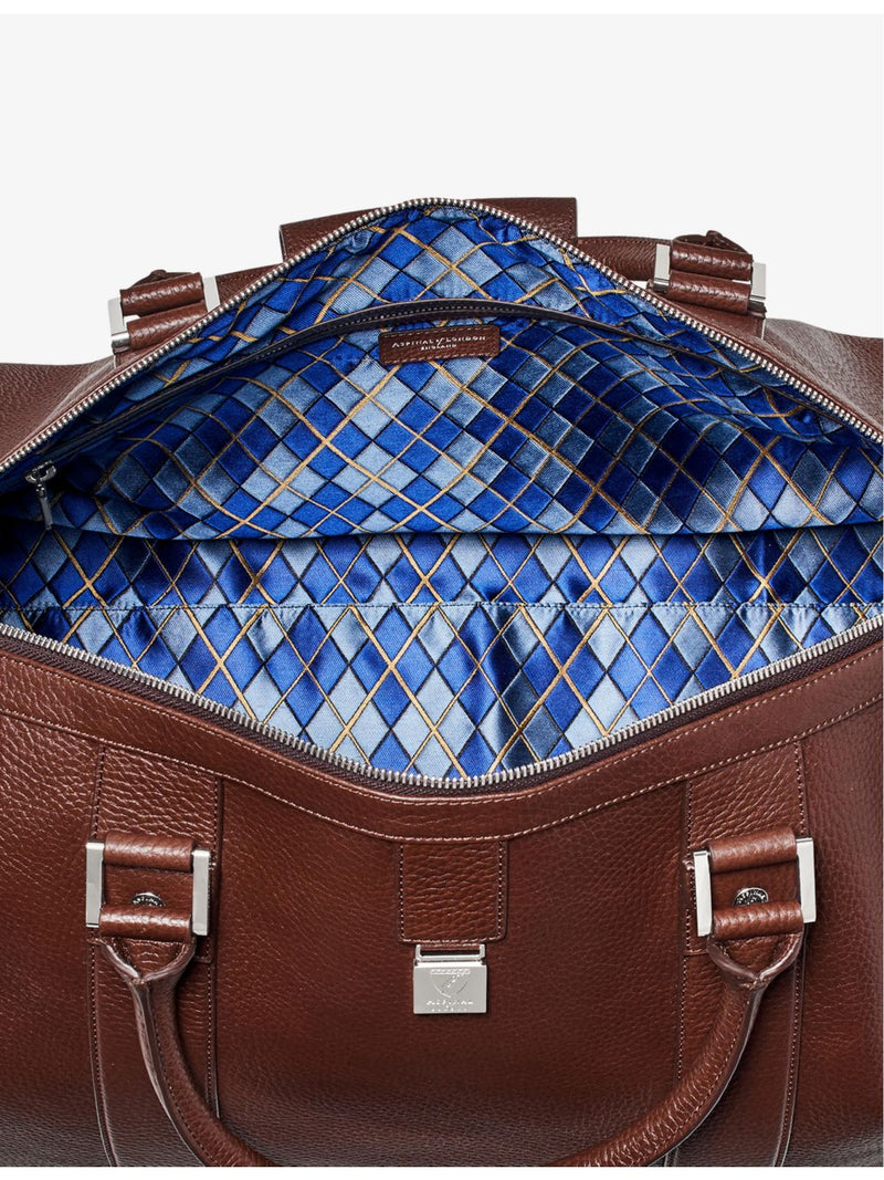 Aspinal of London Boston grained-leather duffle bag, UK version