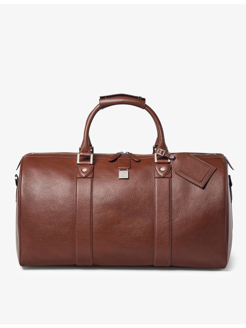 Aspinal of London Boston grained-leather duffle bag, UK version