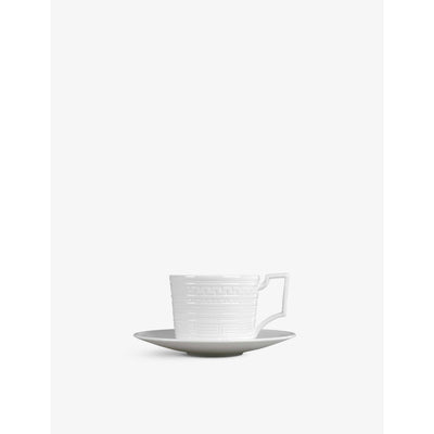 selfridges Wedgwood Intaglio Bone China Teacup and Saucer Set 220ml- Buy online at McGrocer