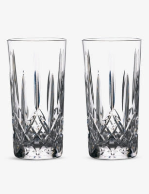 Waterford Lismore crystal HiBall glasses 400ml set of two - British product