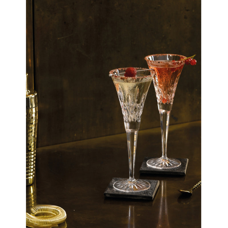 Waterford Lismore crystal toasting flutes set of two, imported from the UK