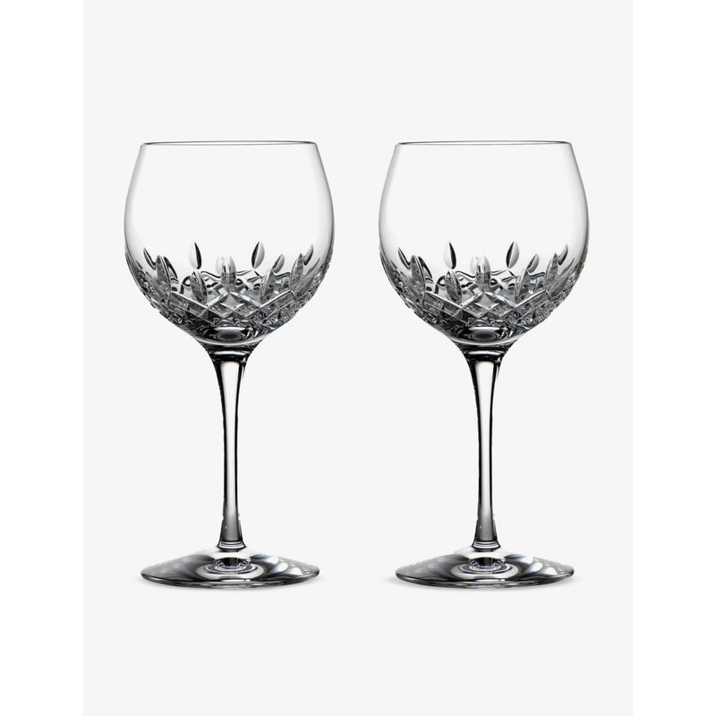 Waterford Lismore Essence balloon crystal wine glasses set of two, UK version