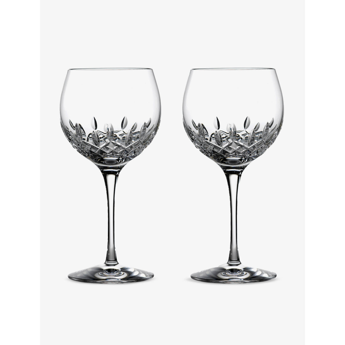 Waterford Lismore Essence balloon crystal wine glasses set of two, UK version