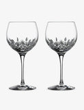 Waterford Lismore Essence balloon crystal wine glasses set of two, UK version