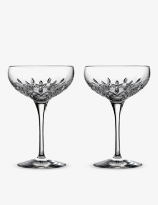 Waterford Lismore Essence crystal champagne glasses set of two (British brand)