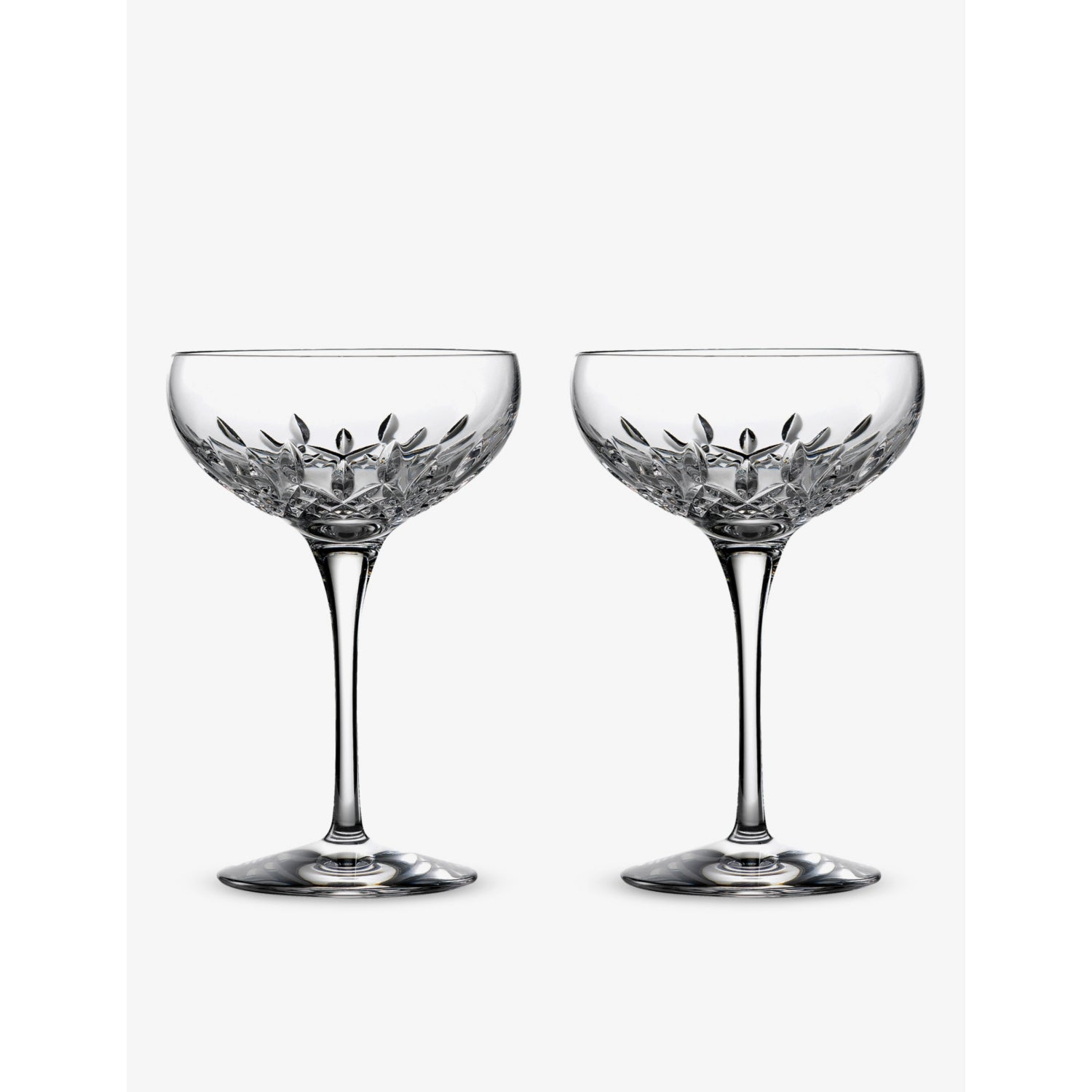 Waterford Lismore Essence crystal champagne glasses set of two (British brand)
