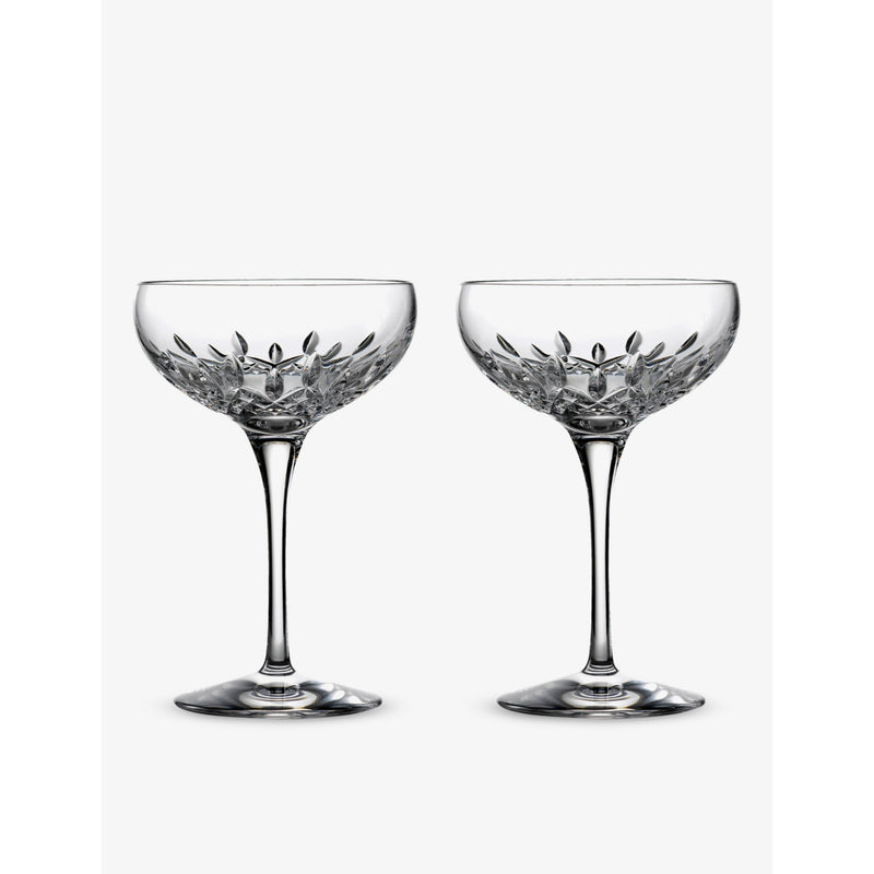 Waterford Lismore Essence crystal champagne glasses set of two (British brand)