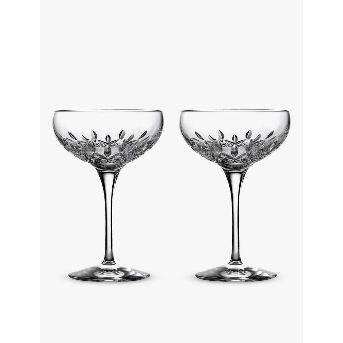 Waterford Lismore Essence crystal champagne glasses set of two (British brand)