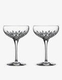 Waterford Lismore Essence crystal champagne glasses set of two (British brand)