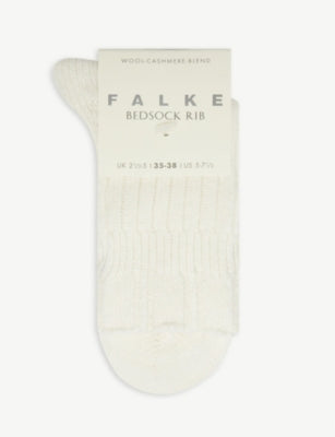 Falke ribbed wool-blend bedsocks, UK version