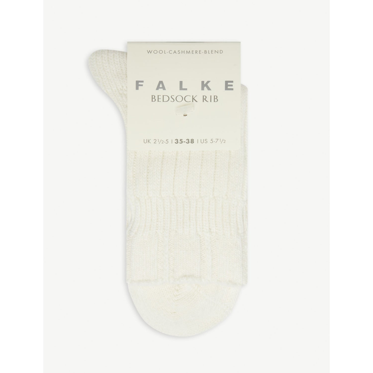 Bedsock ribbed knitted wool-blend socks - 2049 OFF WHITE - EUR 35-38/2-5 UK WOMEN